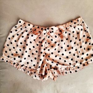 Forever21 lingerie shorts LG-pink w/ blk polkadot